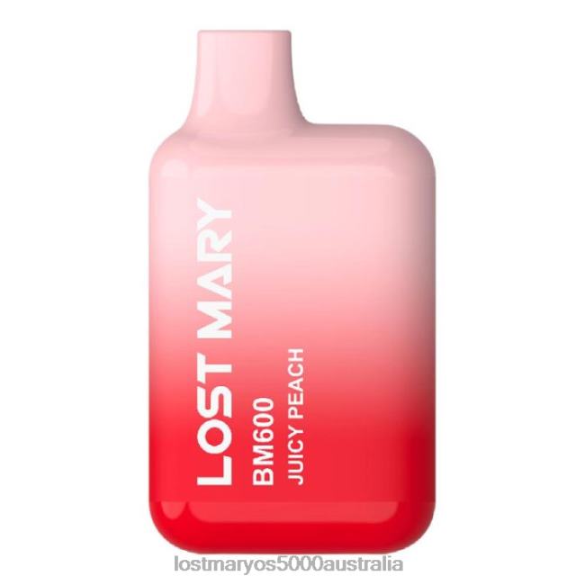 LOST MARY BM600 Disposable Vape Juicy Peach JPDZX149 Lost Mary Flavours New