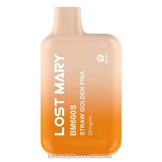LOST MARY BM600S 20mg Disposable Vape Straw Golden Pina JPDZX170 Lost Mary Wholesale