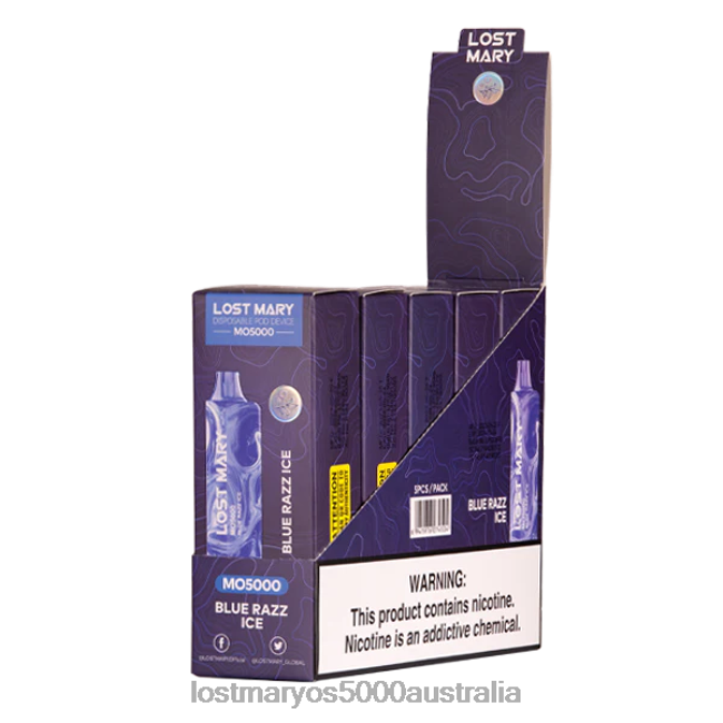 LOST MARY MO5000 Blue Razz Ice JPDZX13 Lost Mary Vape Sydney