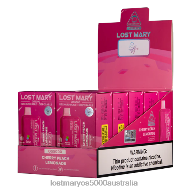 LOST MARY OS5000 Cherry Peach Lemonade JPDZX24 Lost Mary Vape Near Me
