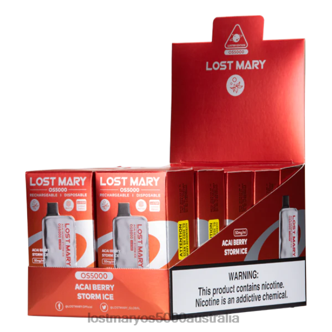 LOST MARY OS5000 Luster Acai Berry Storm Ice JPDZX1 Lost Mary Vape Australia