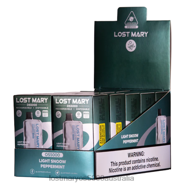 LOST MARY OS5000 Luster Light Snoow Peppermint JPDZX44 Lost Mary Vape Near Me