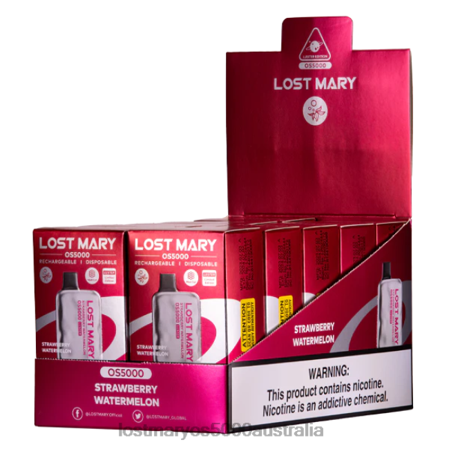 LOST MARY OS5000 Luster Strawberry Watermelon JPDZX73 Lost Mary Vape Sydney