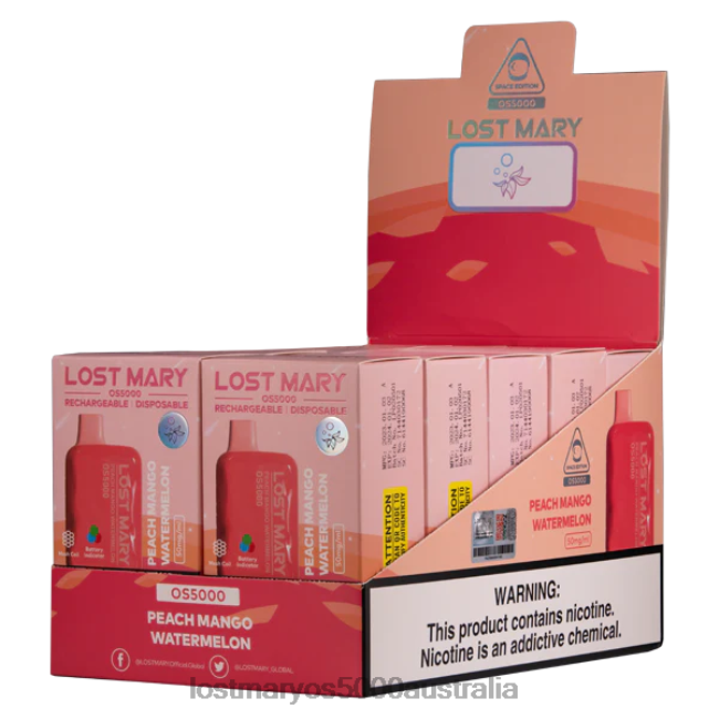 LOST MARY OS5000 Peach Mango Watermelon JPDZX54 Lost Mary Vape Near Me
