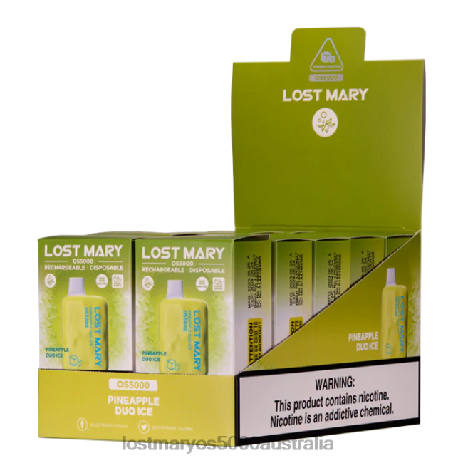LOST MARY OS5000 Pineapple Duo Ice JPDZX56 Lost Mary Vape Flavors