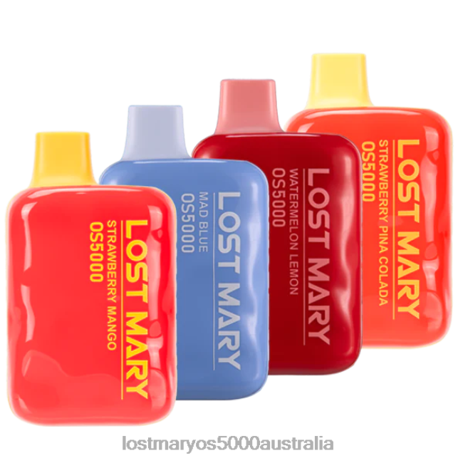 LOST MARY OS5000 Sampler Mad Blue/Strawberry Pina Colada/Watermelon Lemon/Strawberry Mango JPDZX45 Lost Mary Flavours
