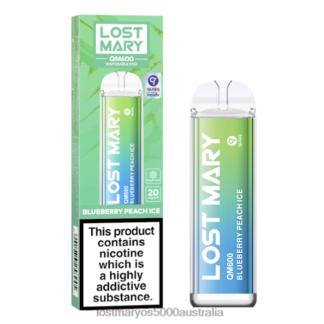LOST MARY QM600 Disposable Vape Blueberry Peach Ice JPDZX161 Lost Mary Vape Australia