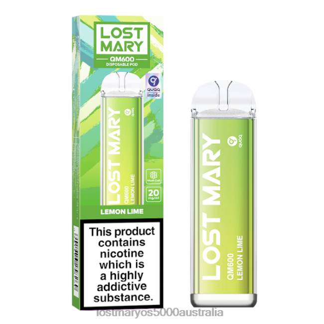 LOST MARY QM600 Disposable Vape Lemon Lime JPDZX168 Lost Mary Flavours Ranked