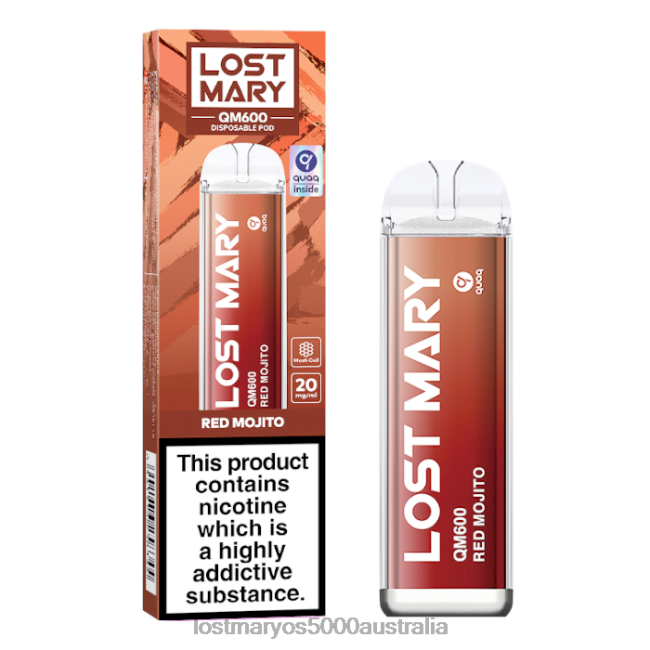 LOST MARY QM600 Disposable Vape Red Mojito JPDZX164 Lost Mary Vape Near Me