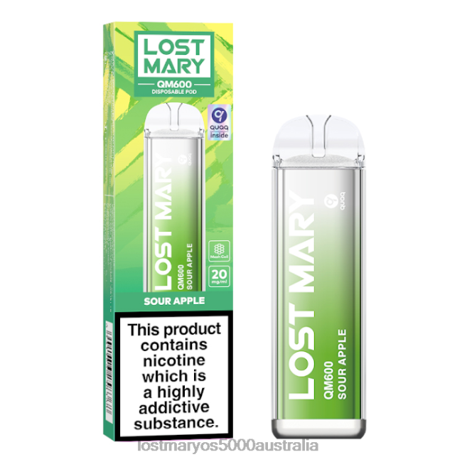 LOST MARY QM600 Disposable Vape Sour Apple JPDZX165 Lost Mary Flavours