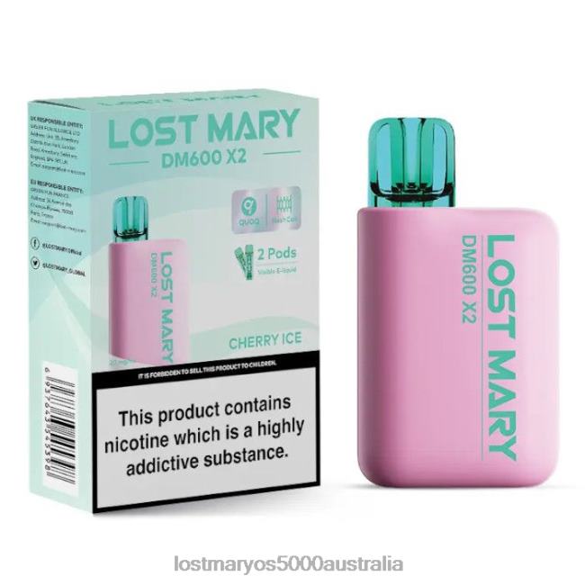 LOST MARY DM600 X2 Disposable Vape Cherry Ice JPDZX203 Lost Mary Vape Sydney
