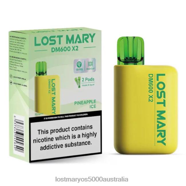 LOST MARY DM600 X2 Disposable Vape Pineapple Ice JPDZX204 Lost Mary Vape Near Me