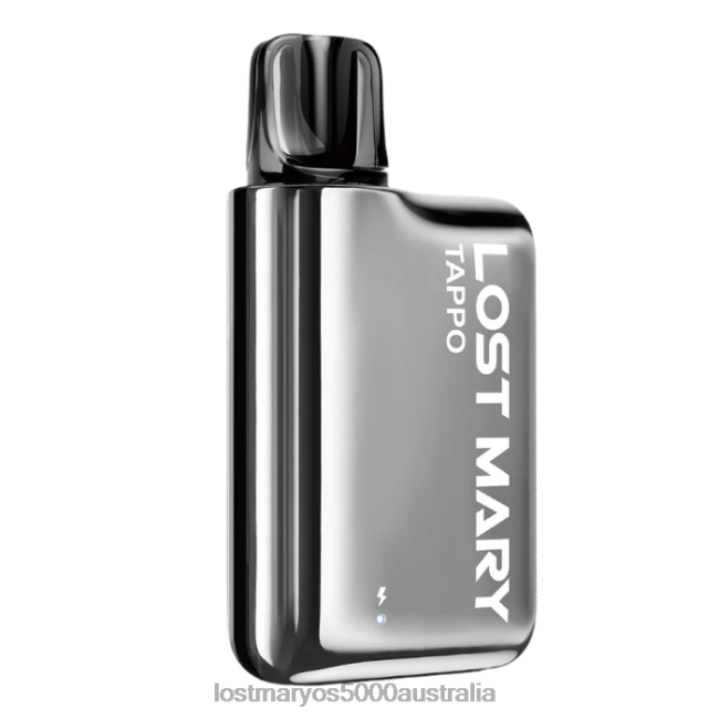 LOST MARY Tappo Prefilled Pod Kit - Prefilled Pod Silver Stainless Steel + Strawberry Ice JPDZX174 Lost Mary Vape Near Me