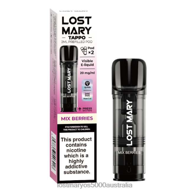 LOST MARY Tappo Prefilled Pods - 20mg - 2PK Mix Berries JPDZX183 Lost Mary Vape Sydney