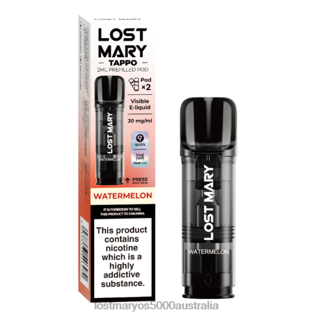 LOST MARY Tappo Prefilled Pods - 20mg - 2PK Watermelon JPDZX177 Lost Mary Vape Price